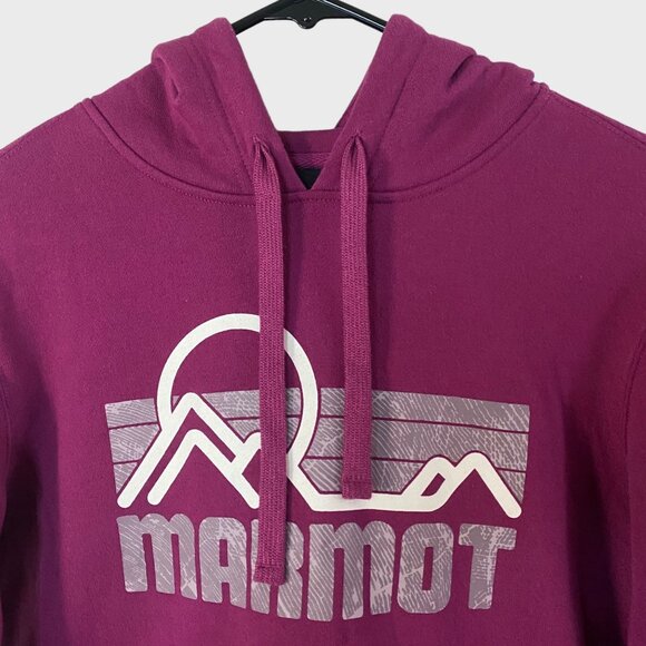 Marmot Coastal Hoodie Purple Women's Size Medium Long-Sleeve Pullover Sweatshirt - Picture 5 of 14